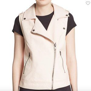 RED by Saks Fifth Avenue Faux Leather Moto Vest